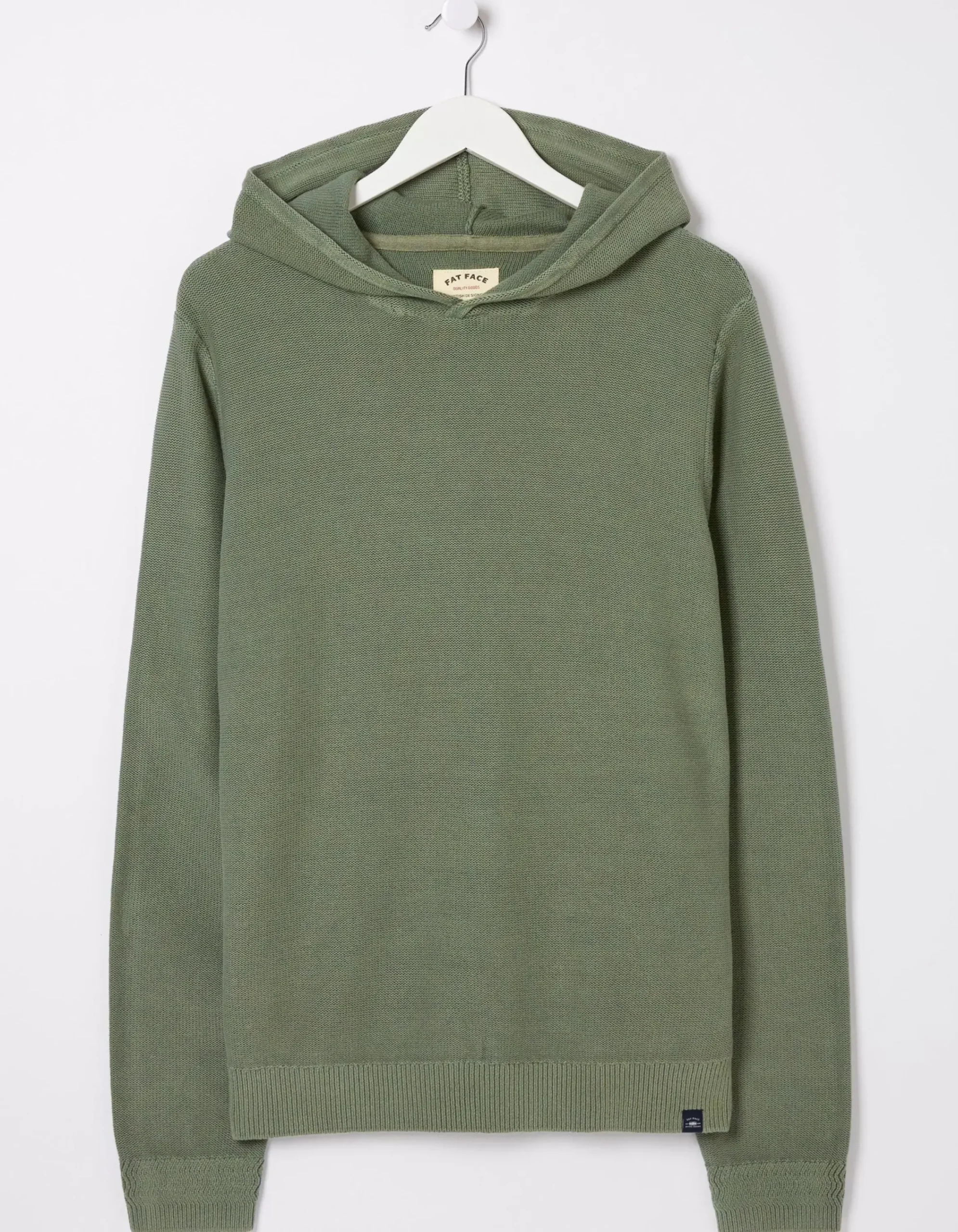 FatFace Berwick Washed Hoodie Green Haze Hot