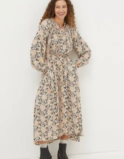 FatFace Beth Damask Floral Maxi Dress Black New