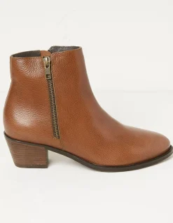 FatFace Betsy Zip Detail Ankle Boot Tan Online