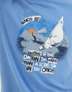 FatFace Better A Bad Day Sail T Shirt Blue Hot