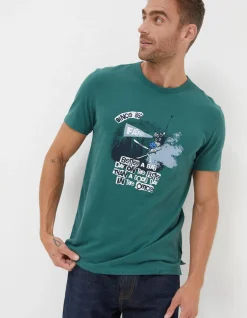 FatFace Better A Bad Day Ski T Shirt Green Online