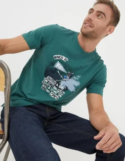 FatFace Better A Bad Day Ski T Shirt Green Online