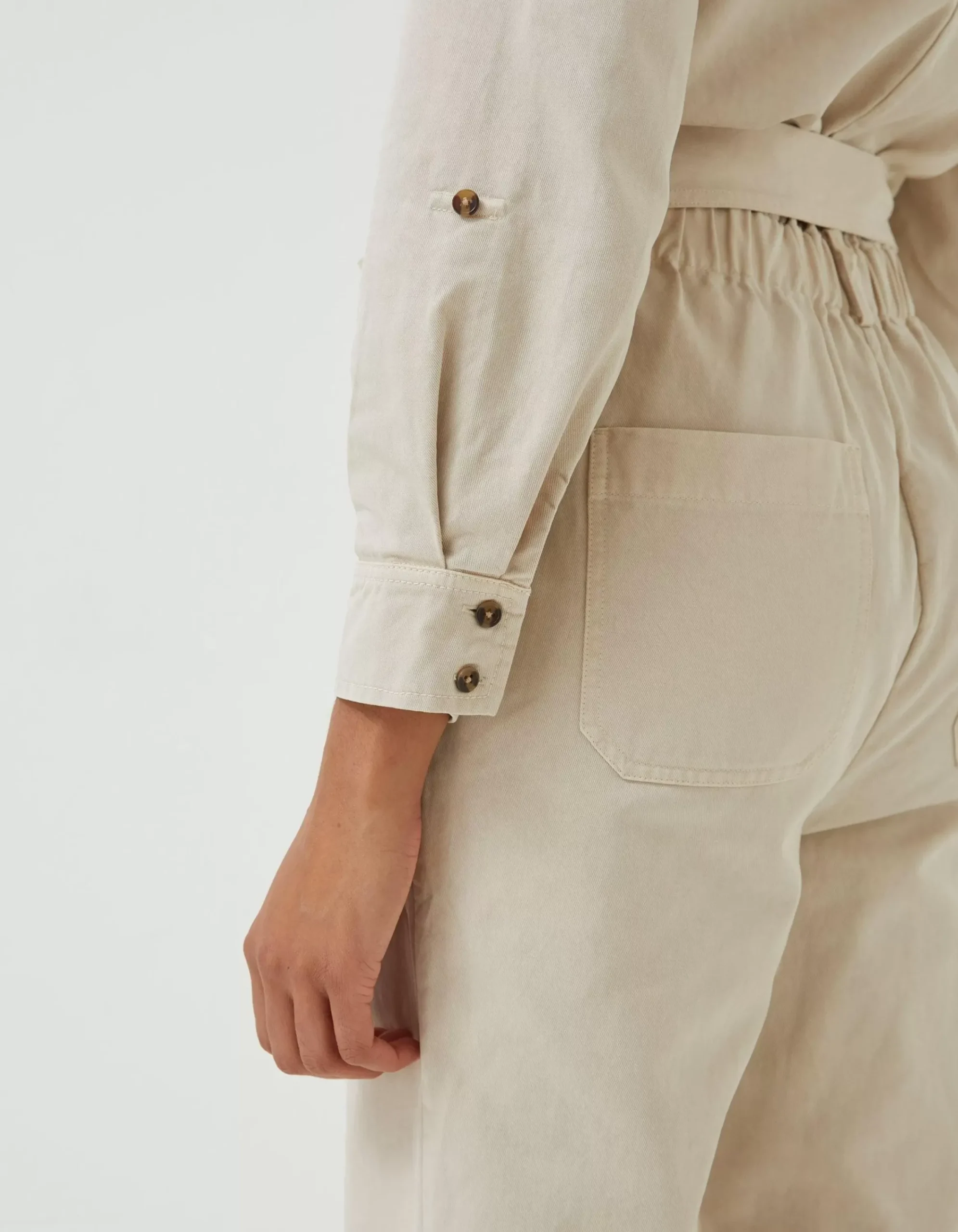 FatFace Betty Boilersuit Ecru New