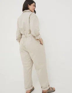 FatFace Betty Boilersuit Ecru New