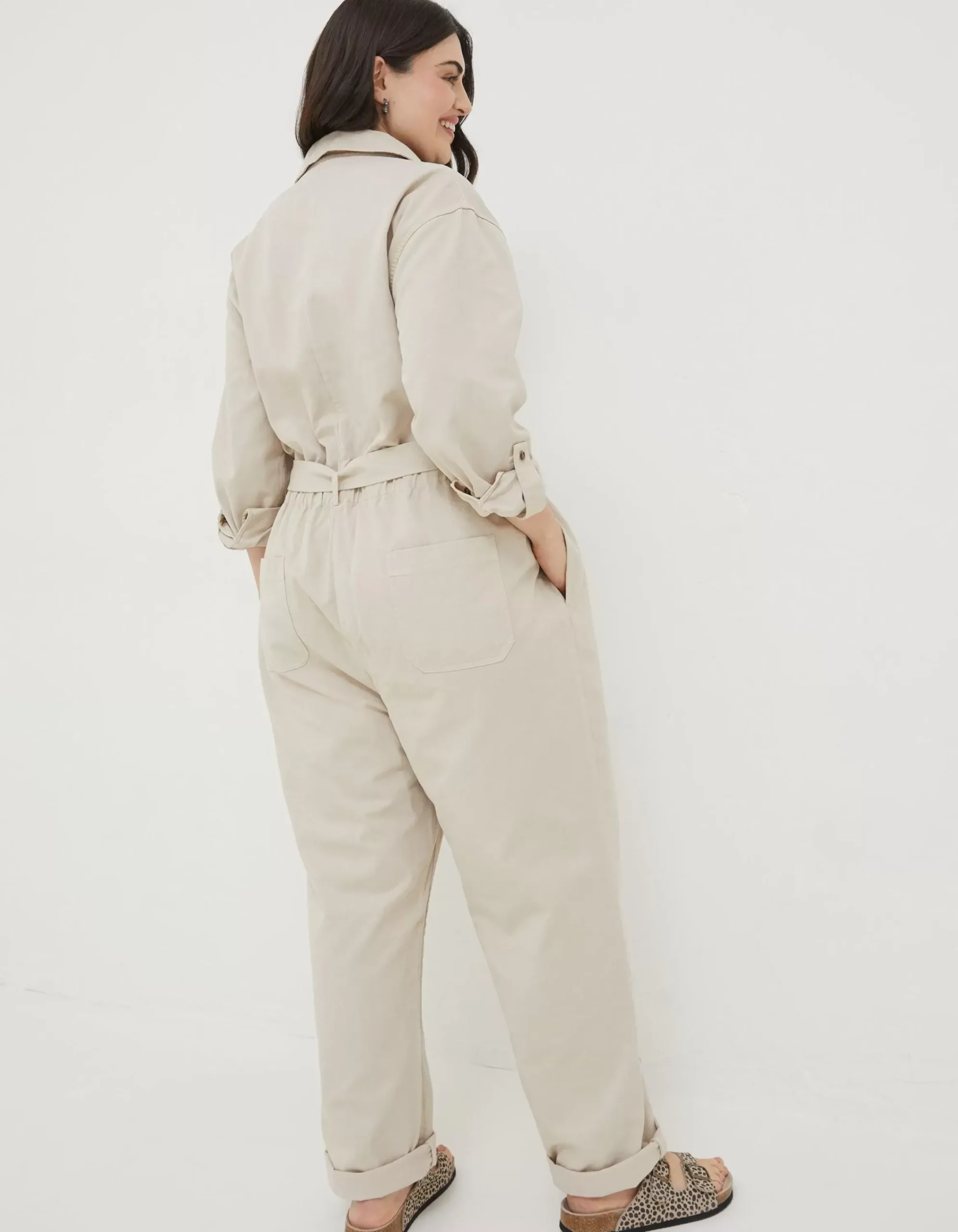 FatFace Betty Boilersuit Ecru New