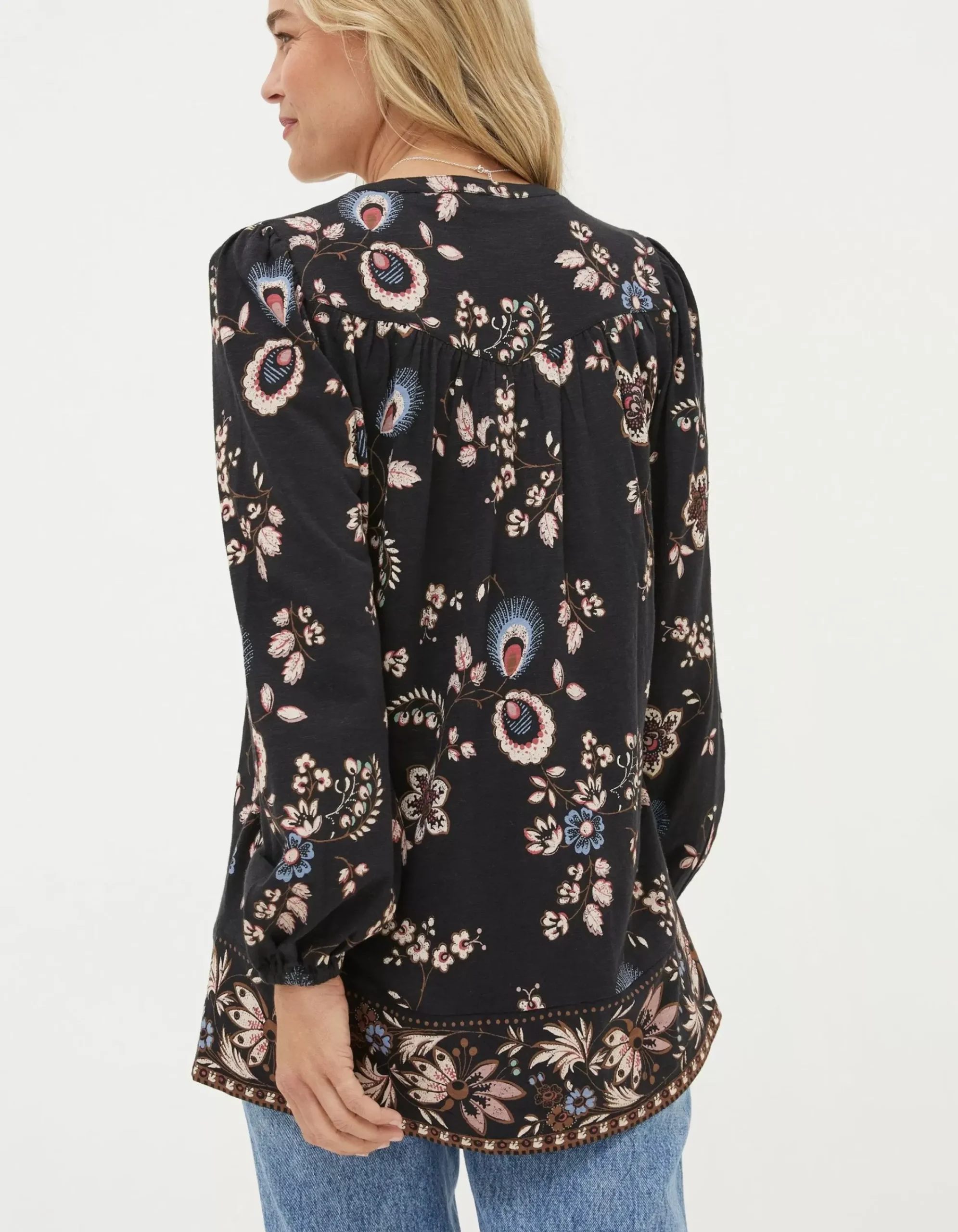 FatFace Betty Fall Floral Tunic Black Online