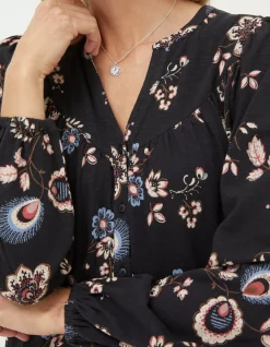 FatFace Betty Fall Floral Tunic Black Online