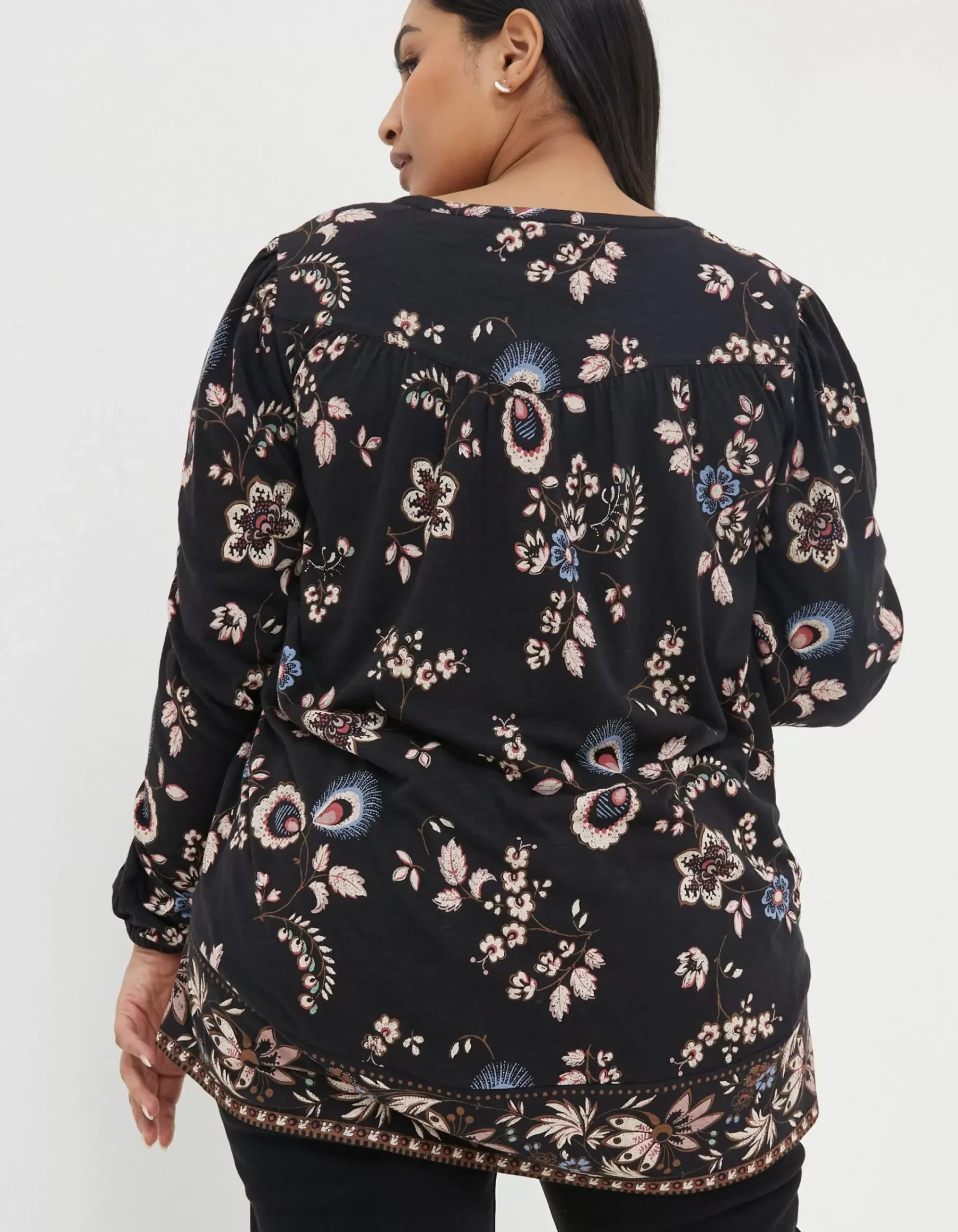 FatFace Betty Fall Floral Tunic Black Online