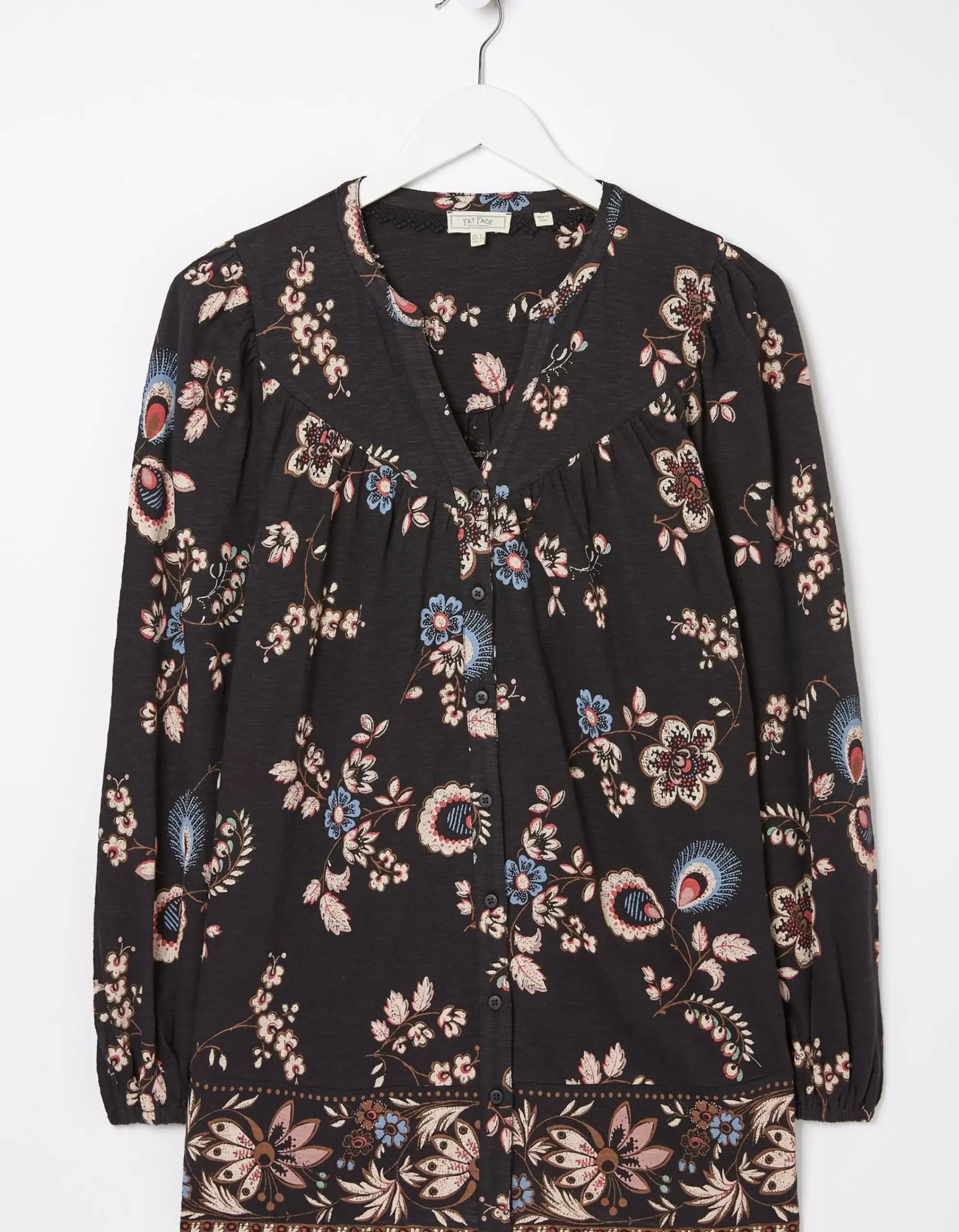 FatFace Betty Fall Floral Tunic Black Online