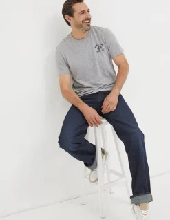 FatFace Bike Pedal T-Shirt Grey Marl Clearance