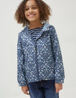 FatFace Bird Tile Windbreaker Jacket Navy Sale
