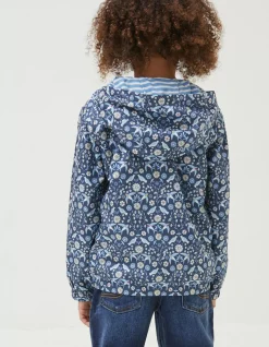 FatFace Bird Tile Windbreaker Jacket Navy Sale