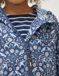 FatFace Bird Tile Windbreaker Jacket Navy Sale