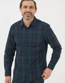 FatFace Blackthorn Check Shirt Dark Green