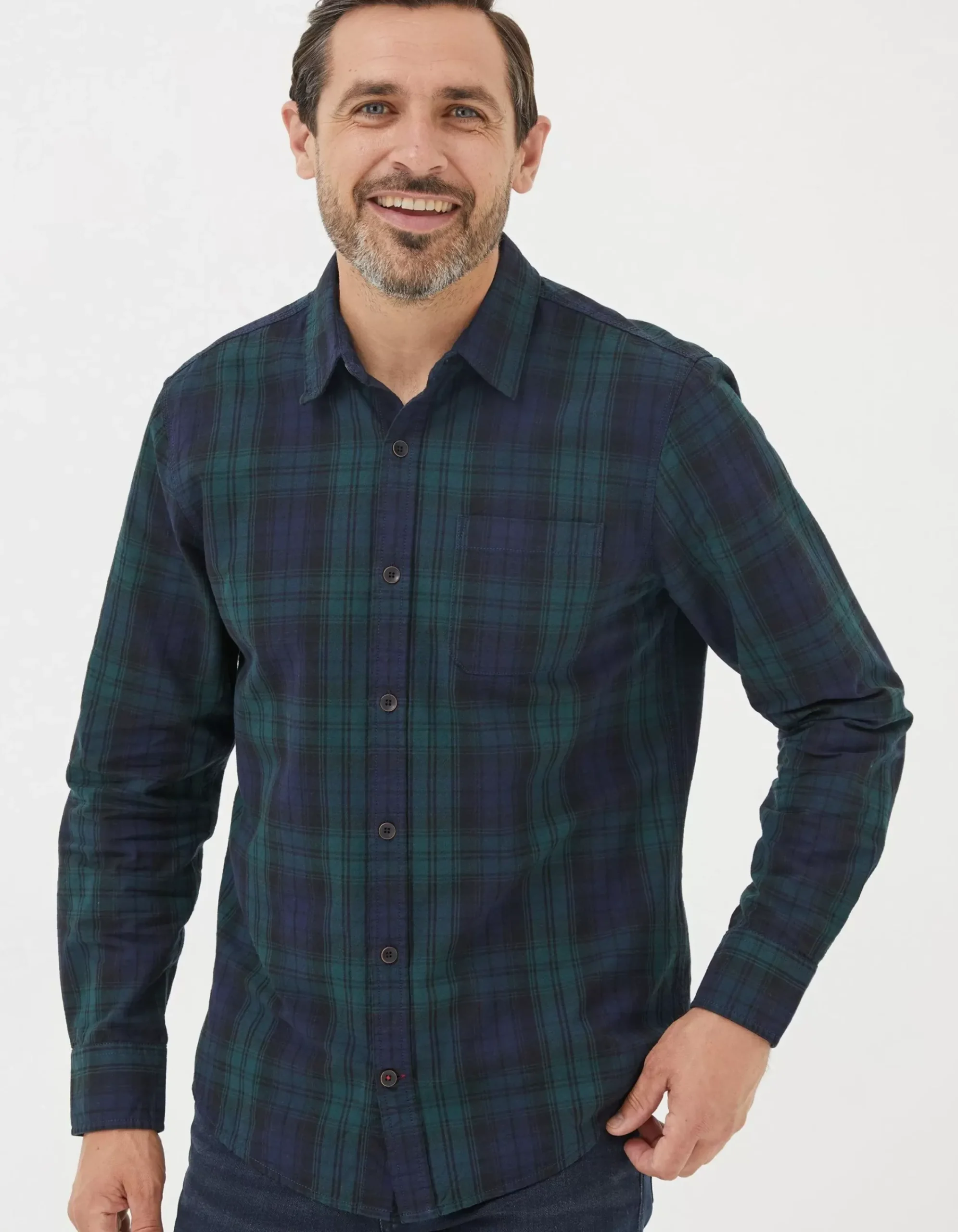 FatFace Blackthorn Check Shirt Dark Green