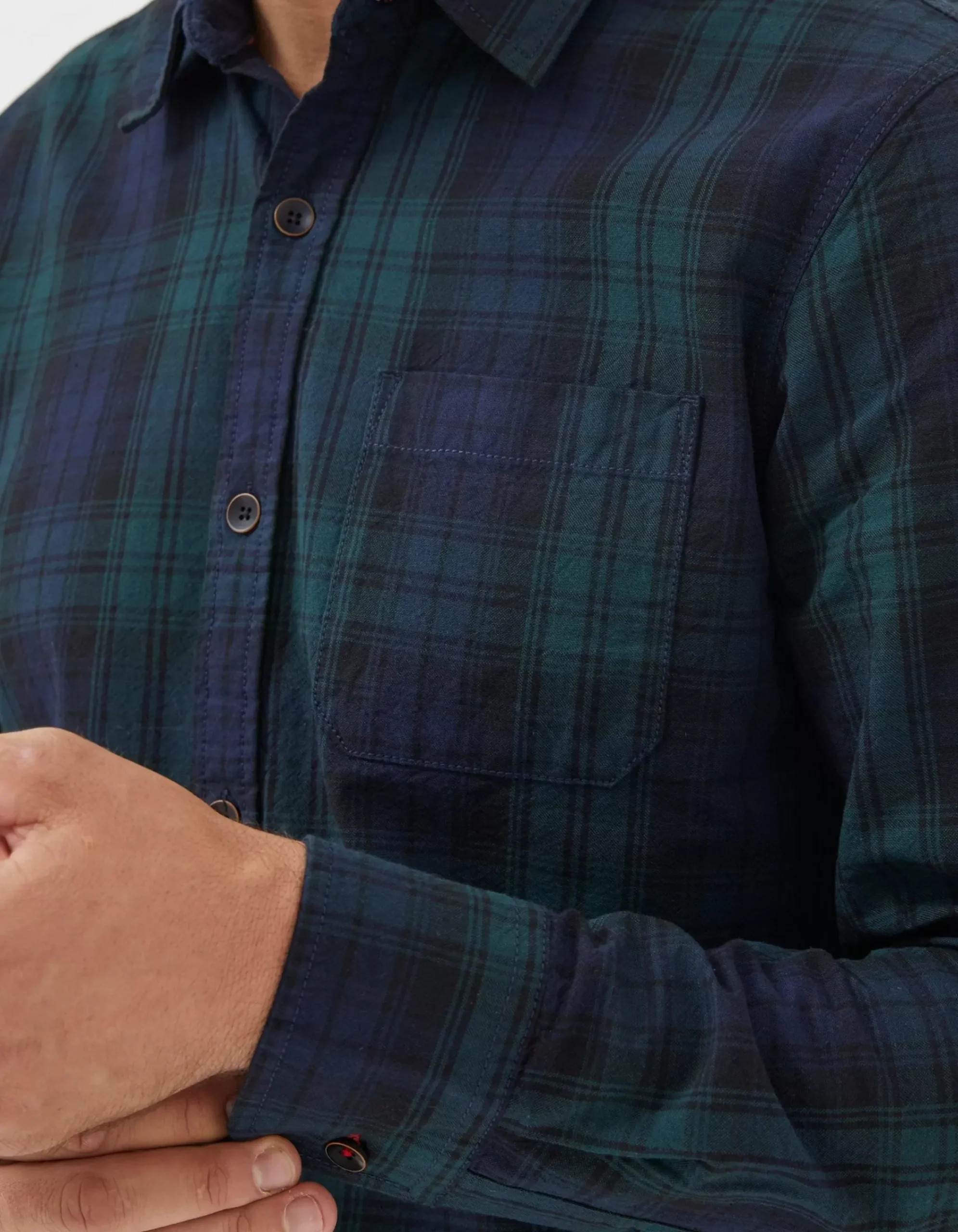 FatFace Blackthorn Check Shirt Dark Green