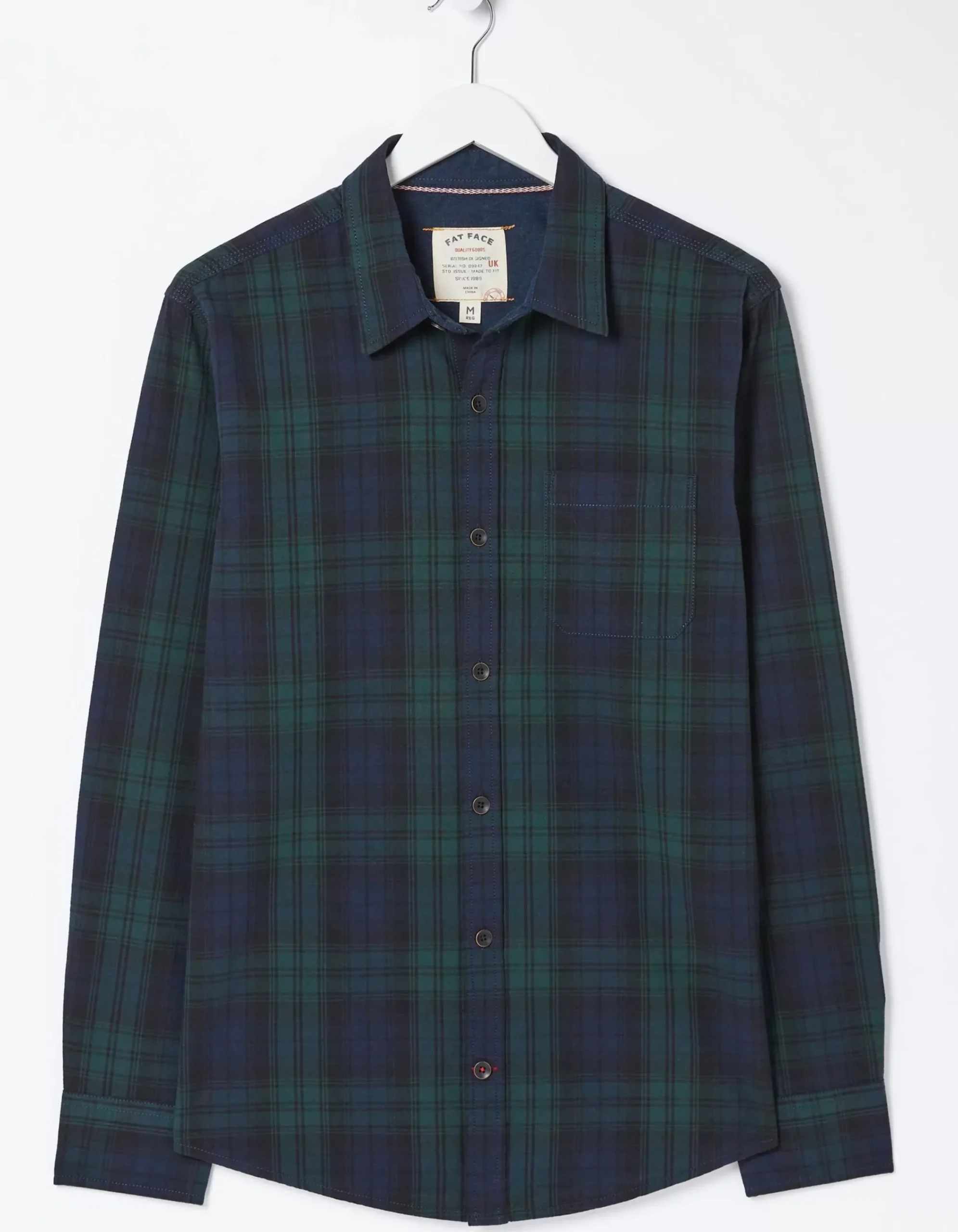 FatFace Blackthorn Check Shirt Dark Green
