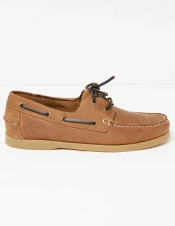 FatFace Boat Shoes Brown Clearance