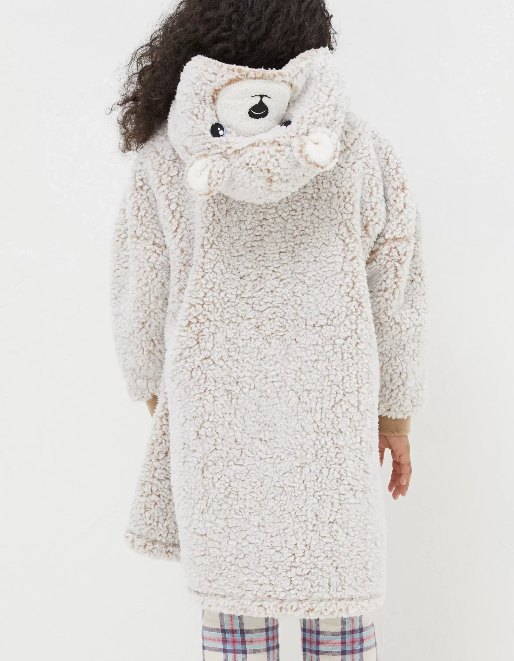 FatFace Bobbi Bear Oversized Hoodie Brown Clearance