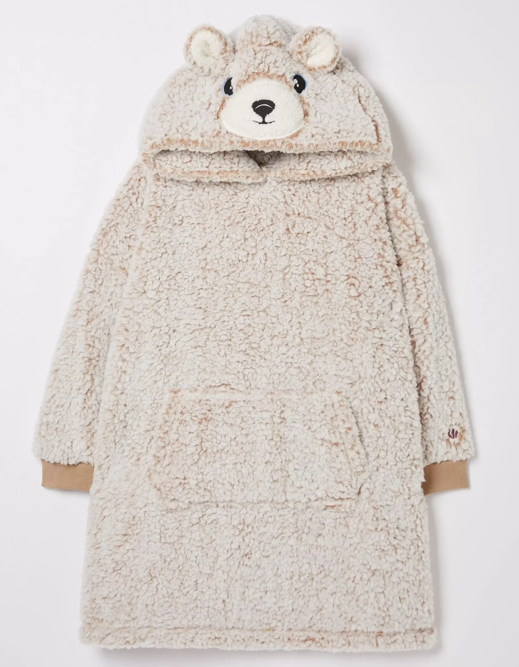FatFace Bobbi Bear Oversized Hoodie Brown Clearance