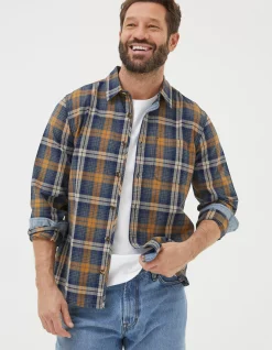 FatFace Bonby Indigo Check Shirt Navy Best