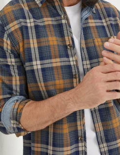 FatFace Bonby Indigo Check Shirt Navy Best