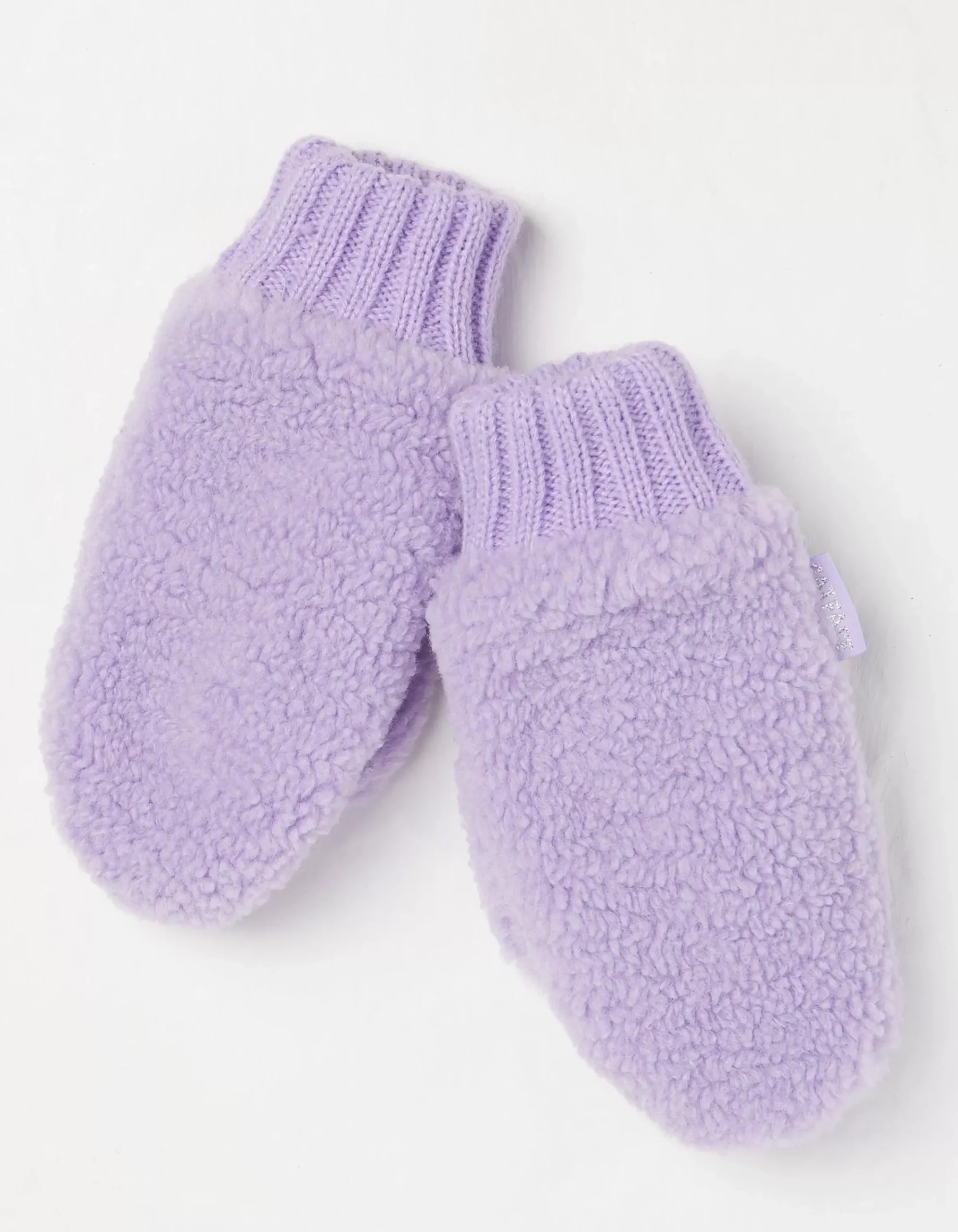 FatFace Borg Mittens Lilac