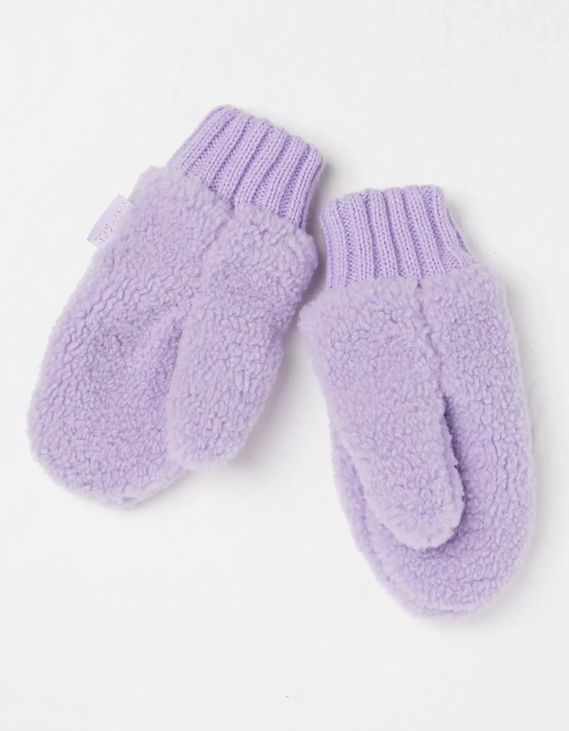 FatFace Borg Mittens Lilac