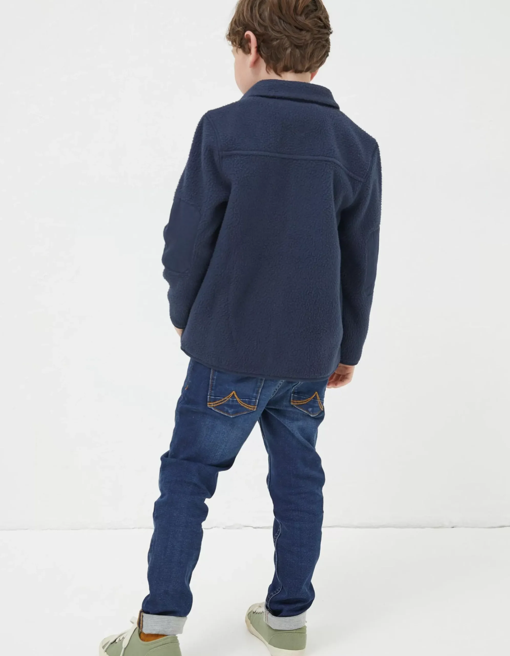 FatFace Borg Shacket Navy Best