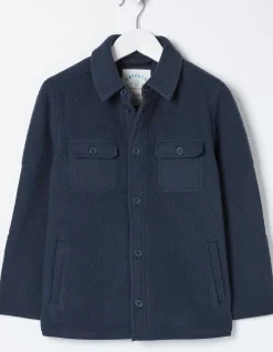 FatFace Borg Shacket Navy Best