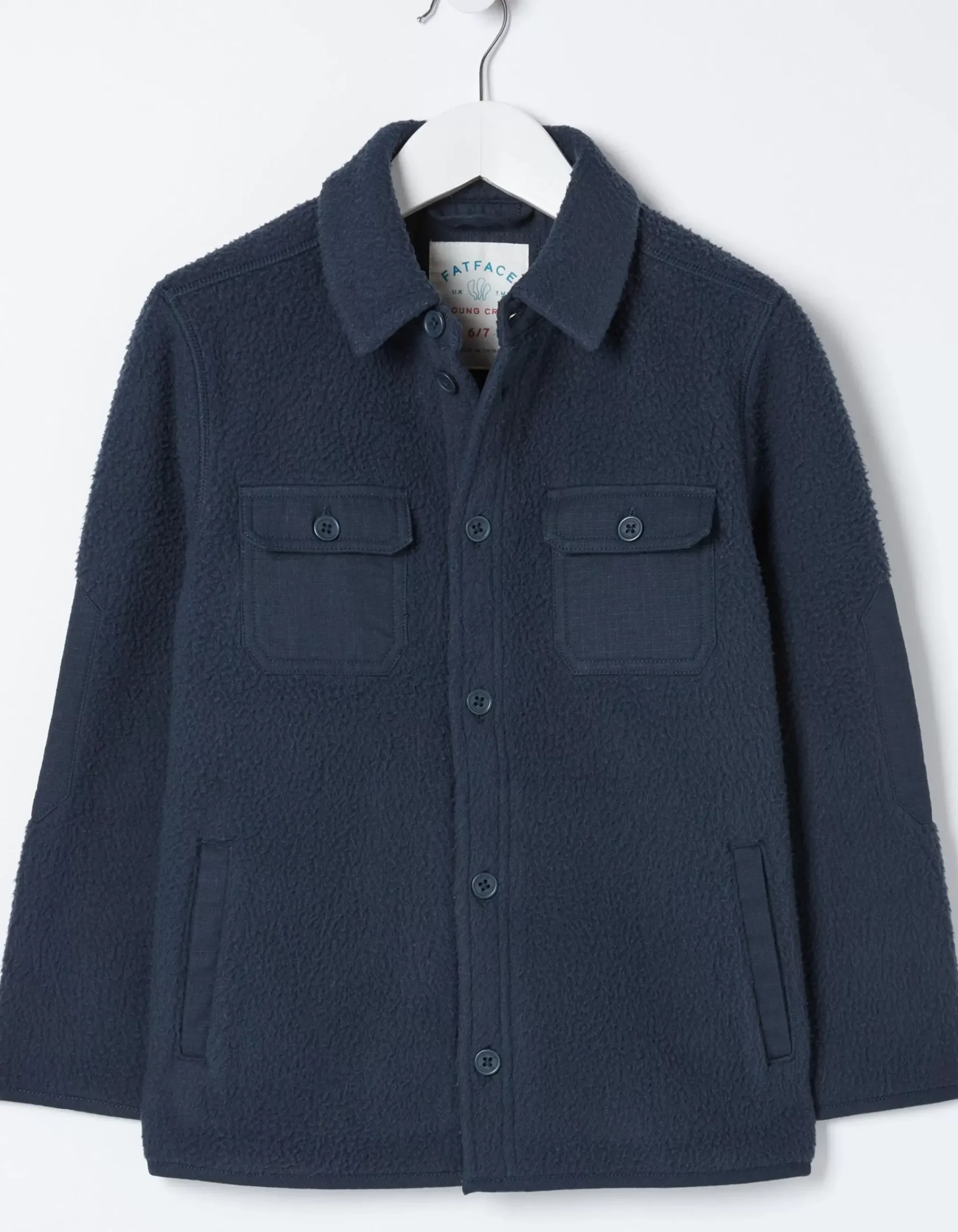 FatFace Borg Shacket Navy Best