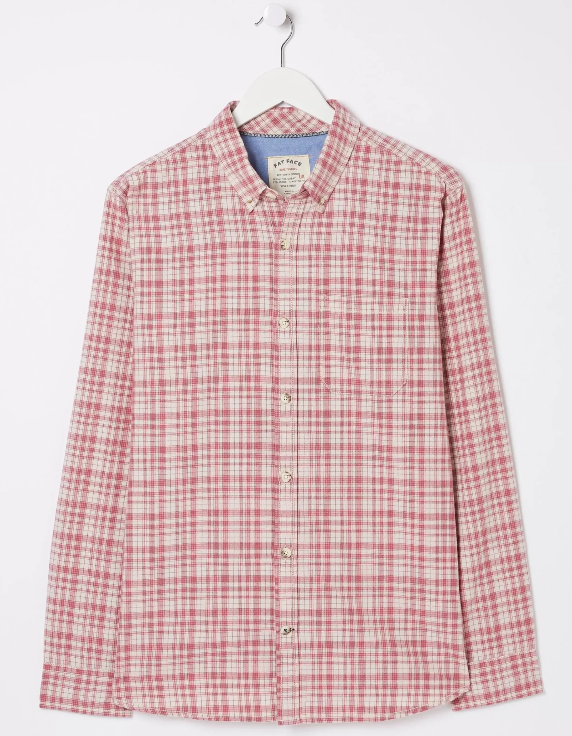 FatFace Bowes Check Shirt Rose Pink Best