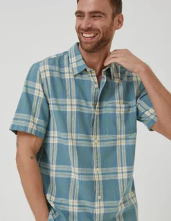 FatFace Braddock Check Shirt Duck Egg