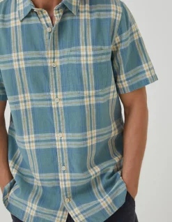 FatFace Braddock Check Shirt Duck Egg