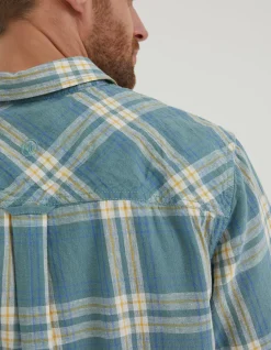 FatFace Braddock Check Shirt Duck Egg