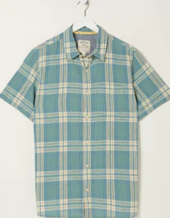 FatFace Braddock Check Shirt Duck Egg