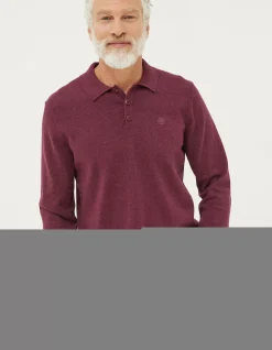 FatFace Braunton Collared Jumper Plum Outlet
