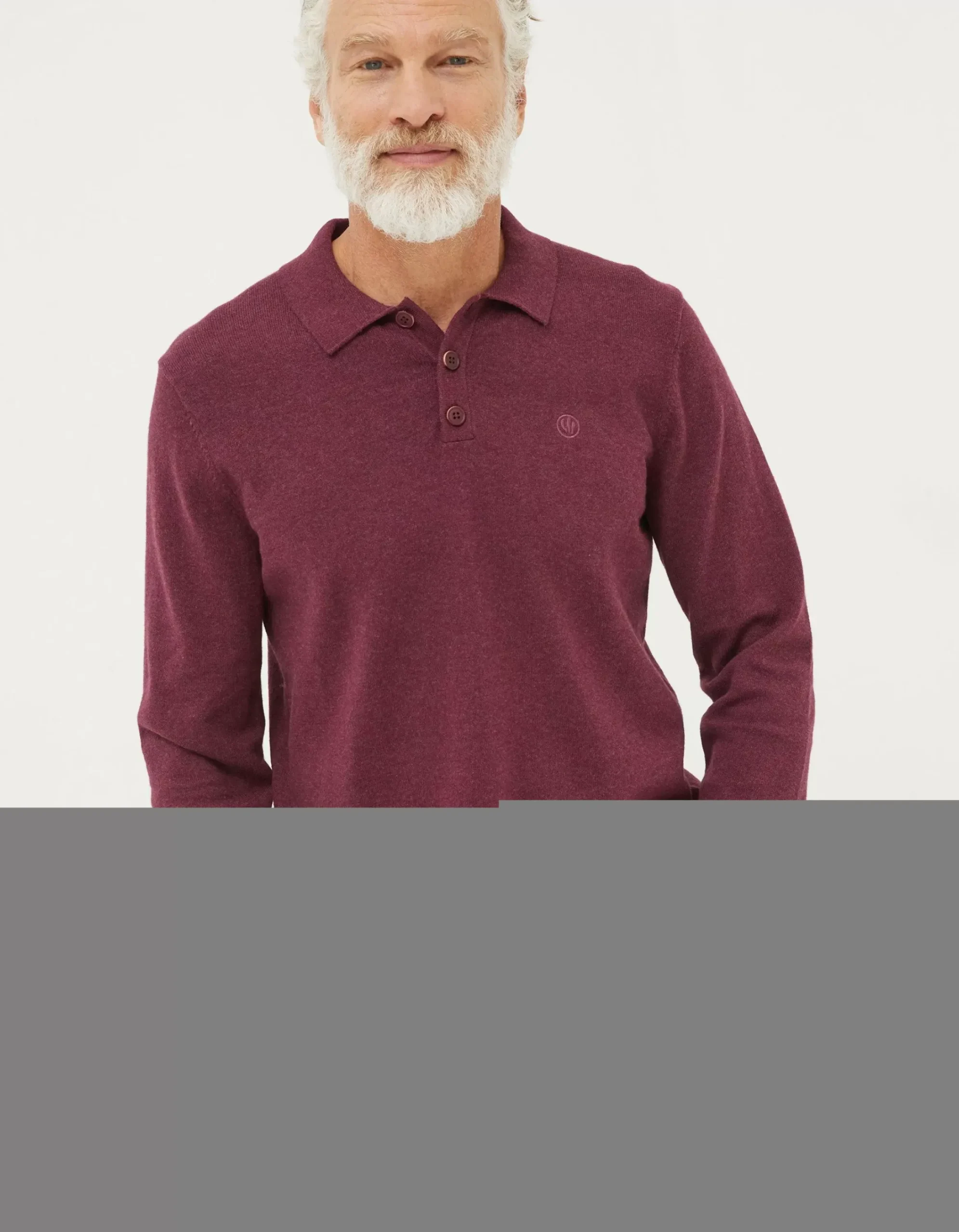 FatFace Braunton Collared Jumper Plum Outlet