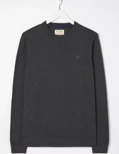 FatFace Braunton Crew Jumper Charcoal Grey Sale