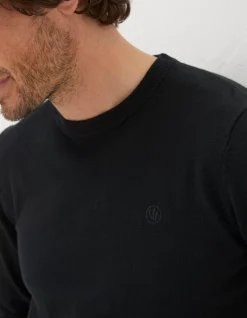 FatFace Braunton Crew Jumper Black Discount