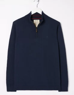 FatFace Braunton Half Neck Jumper Navy Hot