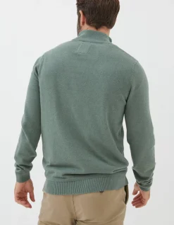 FatFace Braunton Half Neck Jumper Green Haze Best