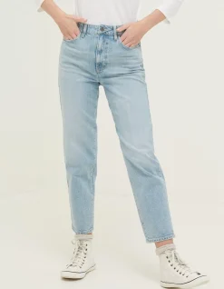 FatFace Bray Barrel Comfort Stretch Jeans Light Blue Discount