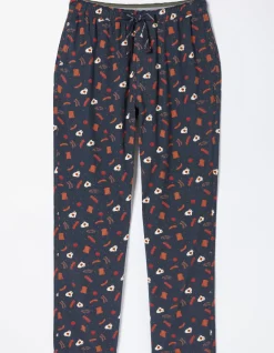 FatFace Breakfast Print Pyjama Bottoms Navy Outlet
