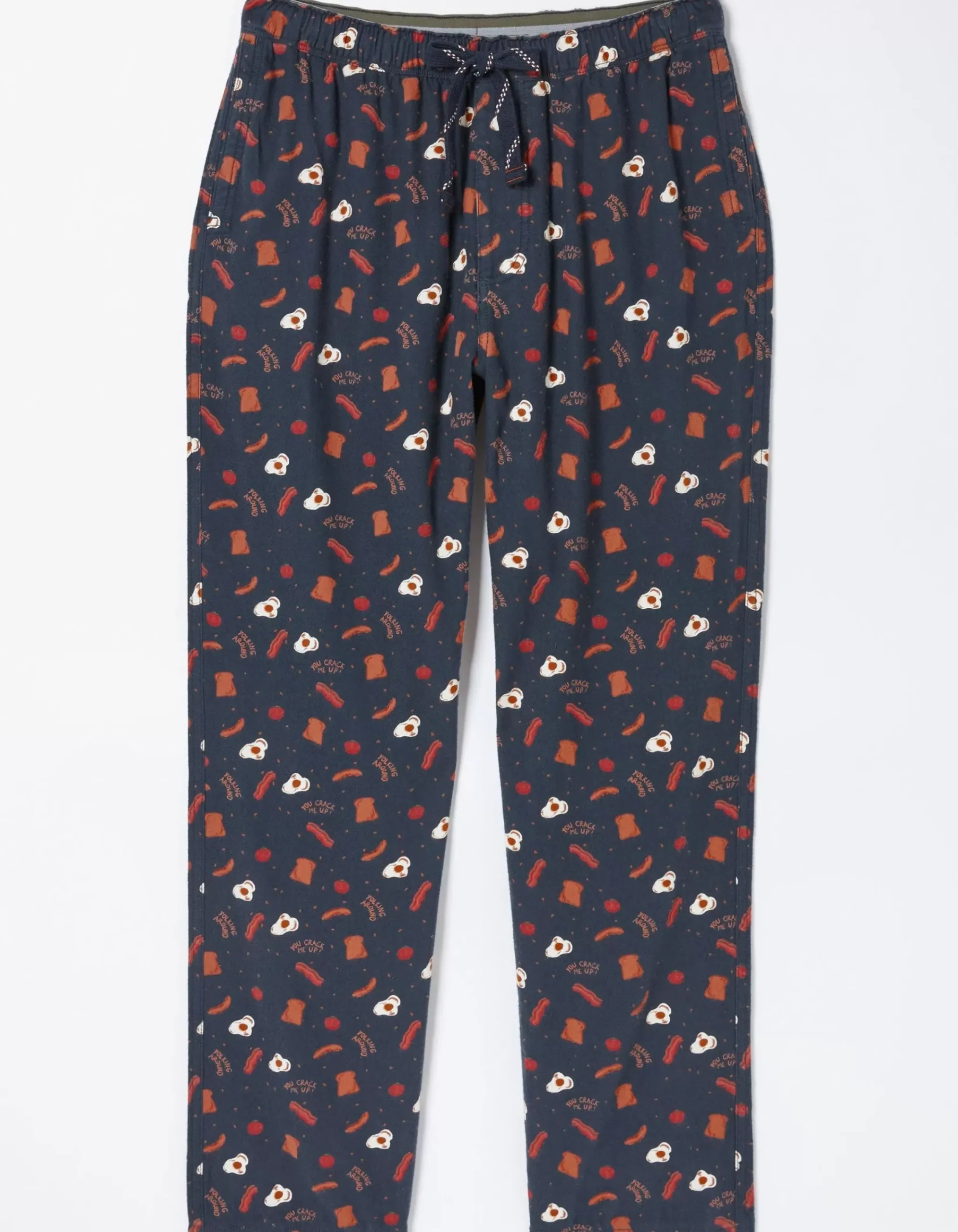 FatFace Breakfast Print Pyjama Bottoms Navy Outlet