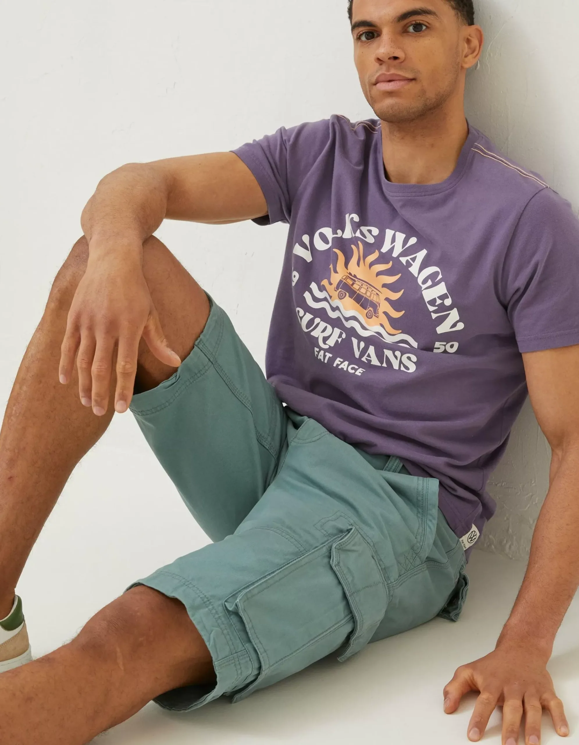 FatFace Breakyard Cargo Shorts Green Haze Best