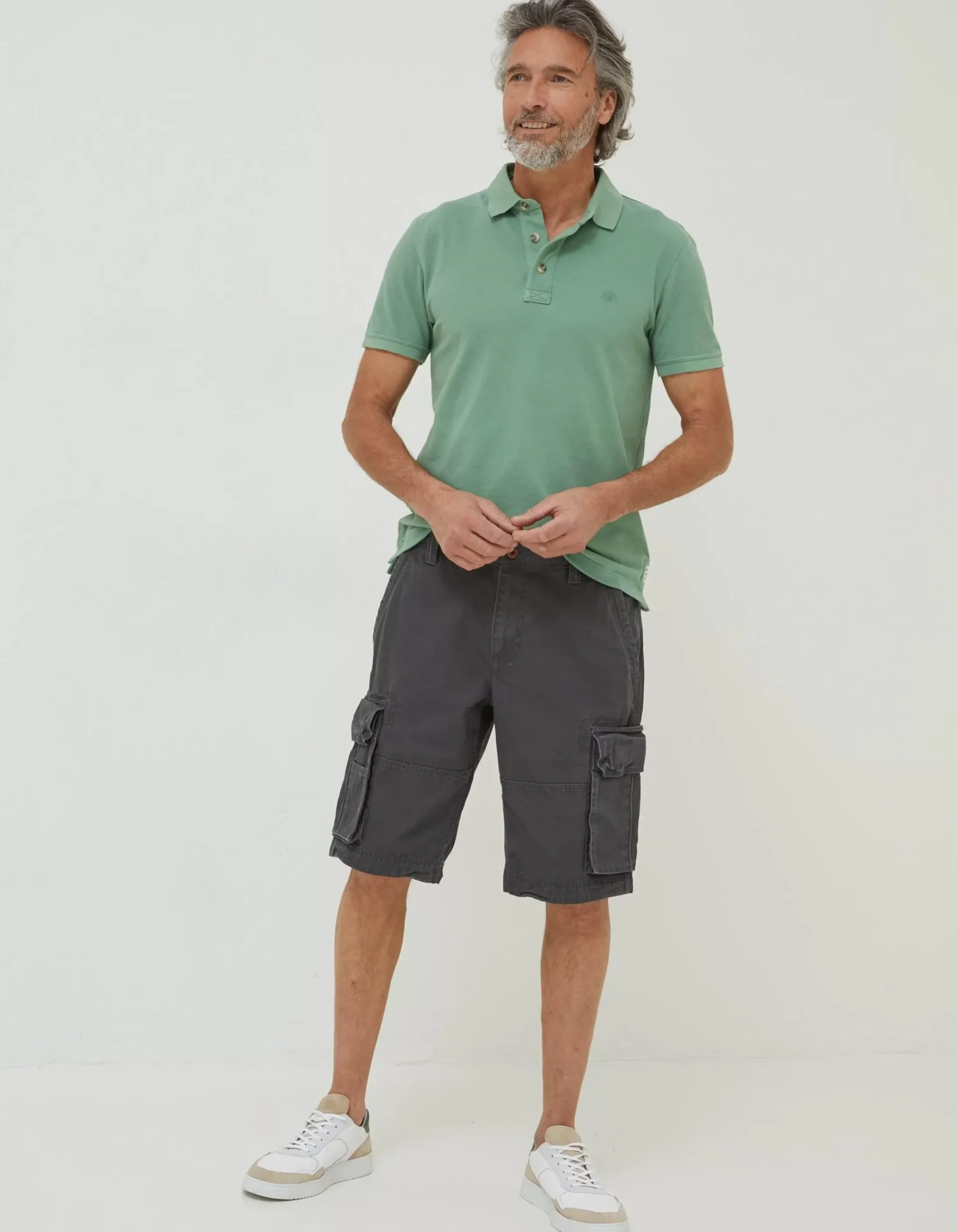 FatFace Breakyard Cargo Shorts Dark Grey New