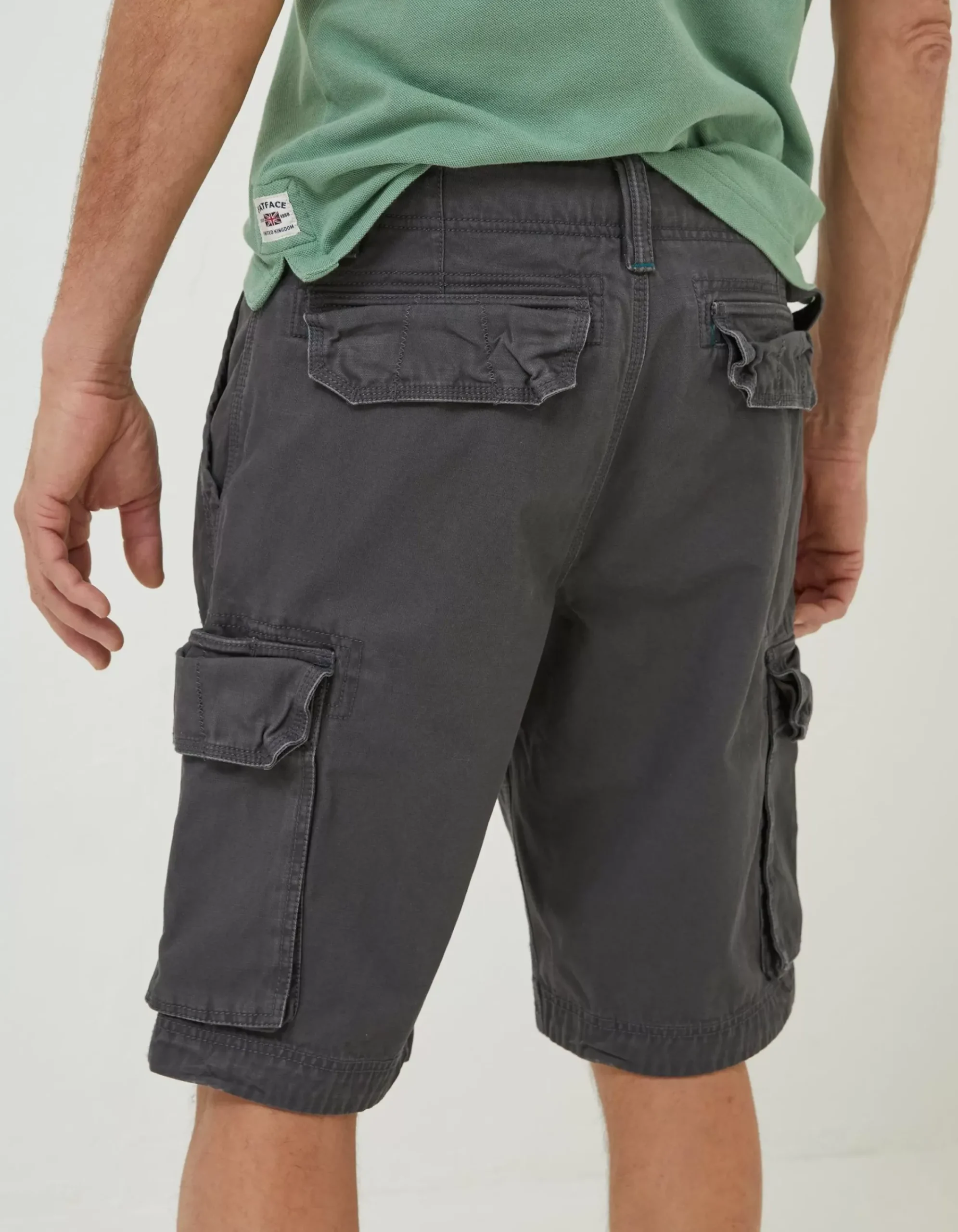 FatFace Breakyard Cargo Shorts Dark Grey New