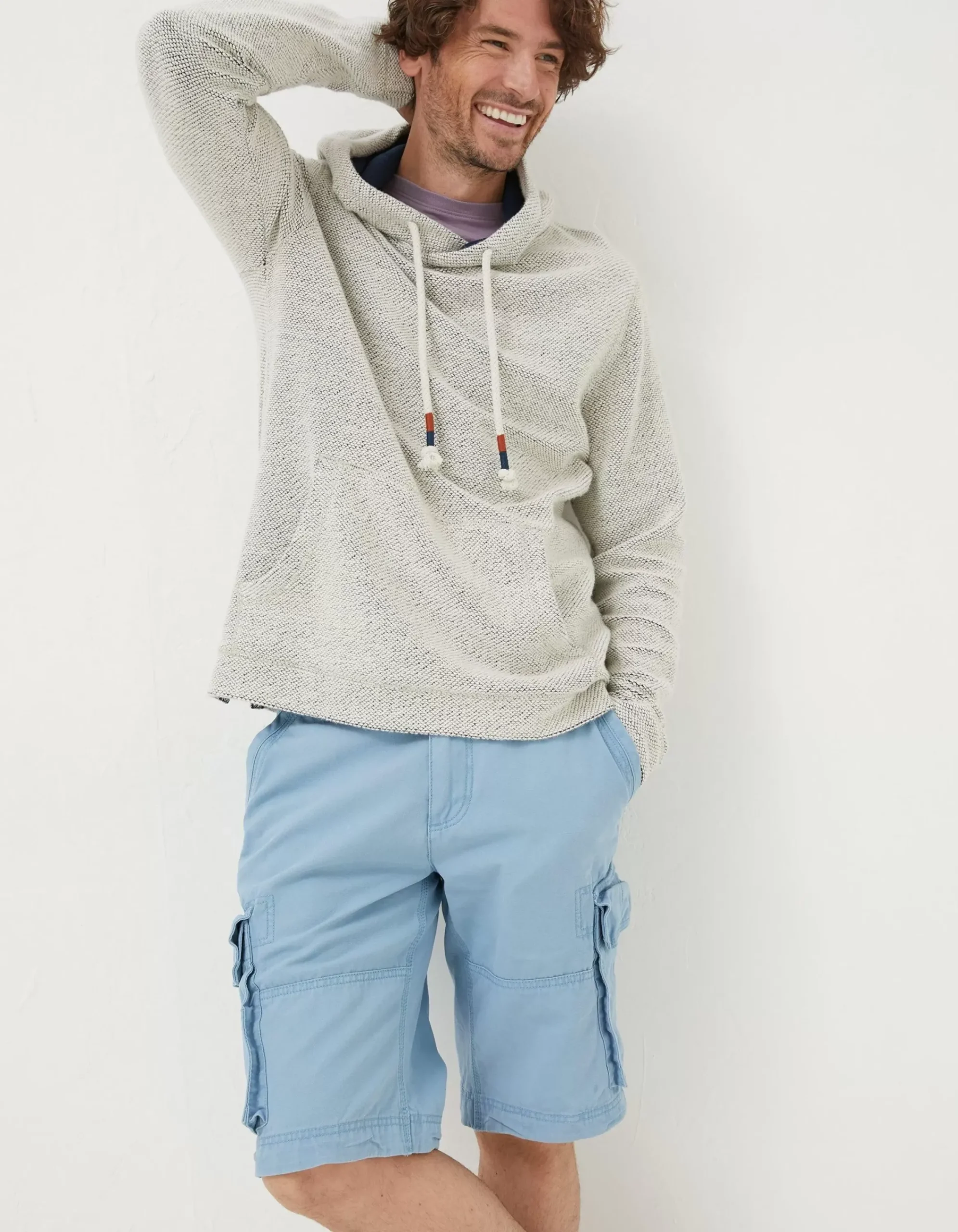 FatFace Breakyard Cargo Shorts Chambray Blue Sale