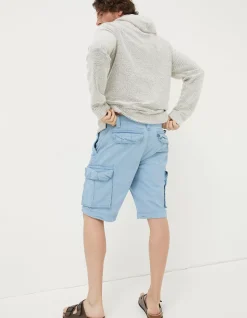 FatFace Breakyard Cargo Shorts Chambray Blue Sale